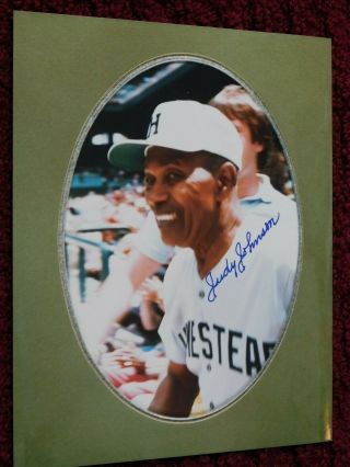 Judy Johnson Autographed 8 " X10 " Color Photograph - Cooperstown Inductee 1975