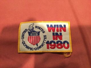 Vintage Win In 1980 United States Olympic Committee Embroidered Patch U.  S.  A.