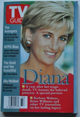 Tv Guide 8/15/1998 Diana