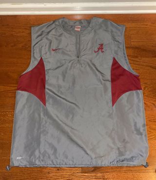 Nike Alabama Crimson Tide Size Mens Xl Dri Fit Golf Windbreaker Vest Shirt