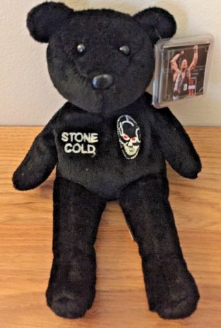 Wwf Attitude Bears Stone Cold Steve Austin Beanbag Plush Bear W/tag