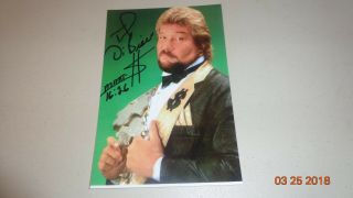 Million Dollar Man Ted Dibiase Signed Picture Autographed With Wwf Wwe Wcw