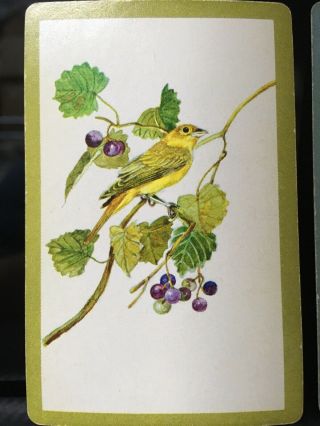2 Vintage Single Swap Playing Cards Song Birds on Berry Branch 3