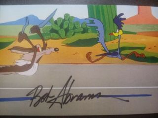 Bob Abrams Authentic Hand Signed Autograph Photo - Road Runner Cartoon Artist