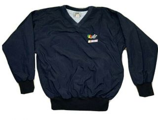 Vintage Nascar Racing Pullover Long Sleeve Windshirt Pockets Medium Usa