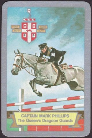 Playing Cards Single Card Old Vintage 1973 Worshipful Horse Riding Mark Phillips