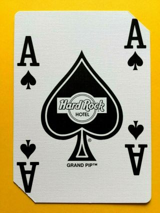 Hard Rock Hotel Casino Ace Of Spades Swap Playing Card Hr Logo In Pip Charcoal