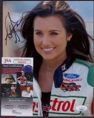 Ashley Force Signed 8x10 Picture Psa Dna Certified Autograph John Force Racing