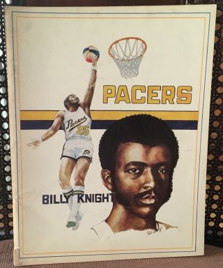 1975 - 76 Ky Colonels Aba Basketball Program Indiana Pacer Star Billy Knight Cover