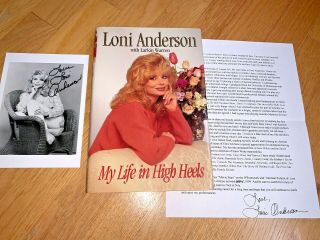 1995 Book My Life In High Heels,  Signed To Jeff From Loni Anderson,  Signed Photo
