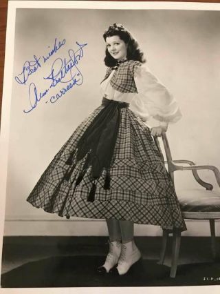 Gone With The Wind Actress Ann Rutherford Autograph Pic With