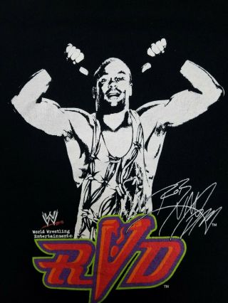 Rvd Rob Van Dam WWE Large Authentic Black T Shirt Ecw Aew Wwf Tna 2