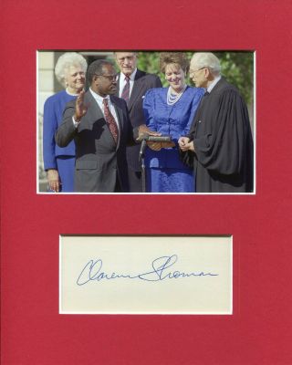 Clarence Thomas Us Supreme Court Justice Judge Signed Autograph Photo Display