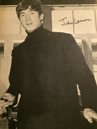 John Lennon,  The Beatles,  Full Page Vintage Pinup