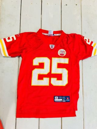 Reebok Kansas City Chiefs Jersey 25 Jamaal Charles Nfl Youth Small (8) Red