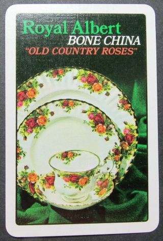 Royal Albert Bone China Old Country Roses Ad Single Swap Playing Card