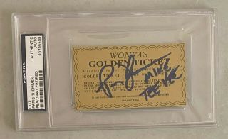 Paris Themmen Signed Willy Wonka Golden Ticket Psa/dna Autographed Auto