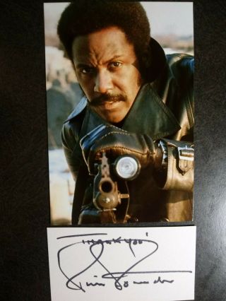 Richard Roundtree Authentic Hand Signed Autograph Cut With 4x6 Photo Shaft Actor