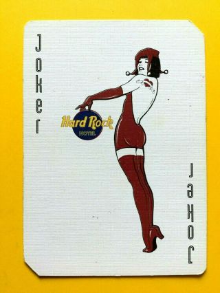 Hard Rock Hotel & Casino Stockings & Heels Woman Joker Single Swap Playing Card