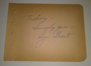 Gogi Grant Singer: The Wayward Wind Signed Album Page 1956