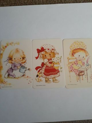 Swap Playing Cards Three Vintage Single Cards Of Little Girls.  Exc