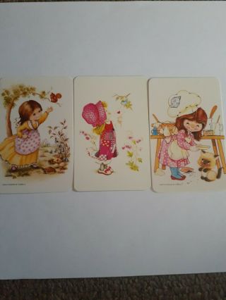Swap Playing Cards Three Vintage Cute Little Girls.