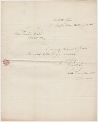 Levi Lincoln Jr - Governor Of Mass Us Congress 1841 Autograph Letter Signed