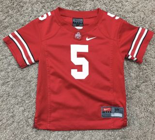 Nike Team Football Jersey Ohio State Buckeyes University Osu 5 Toddler Size 3t