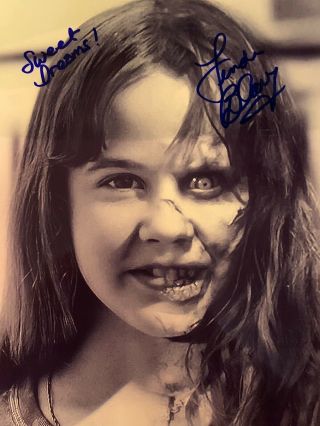 the exorcist LINDA BLAIR autograph HAND SIGNED 8.  5x11 PHOTOGRAPH.  And Rare 2