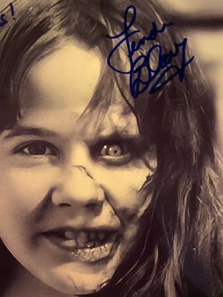 the exorcist LINDA BLAIR autograph HAND SIGNED 8.  5x11 PHOTOGRAPH.  And Rare 3