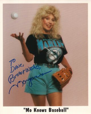 Morganna Hand Signed 8x10 Color Photo,  The Kissing Bandit To Dave