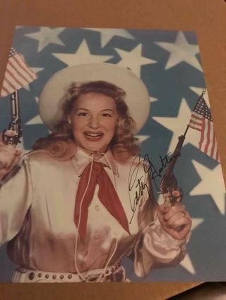 Actress Betty Hutton Pic Autographed With
