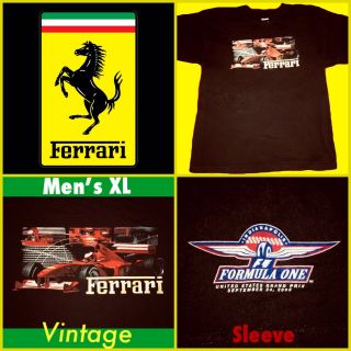 Ferrari Formula One Us Grand Prix 2000 Men’s Xl Vintage T Shirt Black Authentic