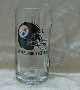 Pittsburgh Steelers Helmet Logo Glass Beer Mug National Football League Cup Nfl