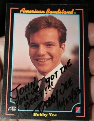 Bobby Vee Autographed American Bandstand Trading Card