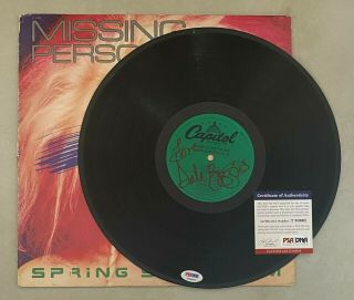 Dale Bozzio Missing Persons Signed Auto " Spring Session M " Vinyl Record Lp Psa