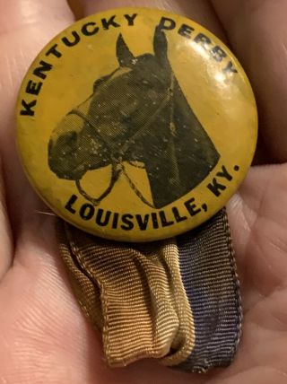 Vintage/antique Kentucky Derby Button Pin.  Charles Shear Concessionaire.
