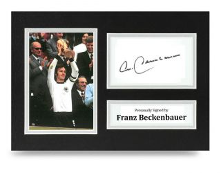 Franz Beckenbauer Signed A4 Photo Germany Autograph Display Memorabilia,