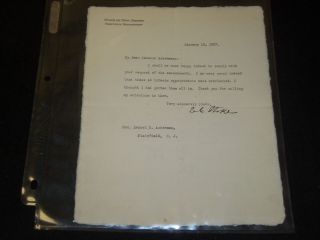 1907 Ernest R.  Ackerman Signed Typed Letter - State Of Jersey - J 5362