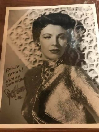 Actress Signe Hasso Autographed 8x10 Pic With