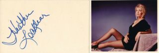 Heather Locklear Signed 3x5 Card,  Photo Sexy Autograph Melrose Place Tj Hooker