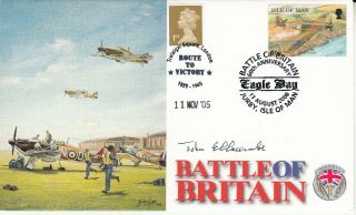 Battle Of Britain Signed By J.  L.  W.  Ellacombe Dfc 151 Sqn Battle Of Britain Pilot