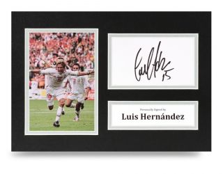 Luis Hernandez Signed A4 Photo Display Mexico Autograph Memorabilia,