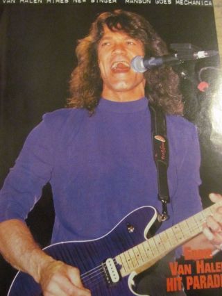 James Hetfield,  Metallica,  Eddie Van Halen,  Double Full Page Vintage Pinup 2