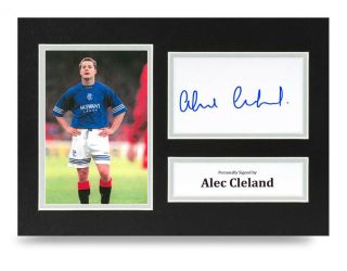 Alec Cleland Signed A4 Photo Display Rangers Autograph Memorabilia,