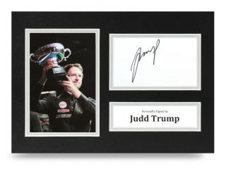Judd Trump Signed A4 Photo Display Snooker Autograph Memorabilia,