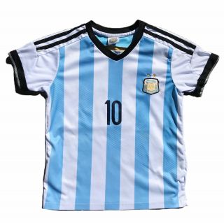 Messi 10 Afa Argentina Jersey Kids Youth Size Small (24) 16” X 19.  5”