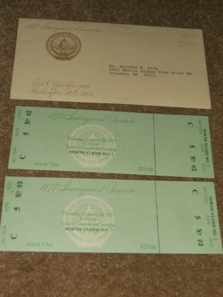 2 President Jimmy Carter Inauguration Parade Tickets And Envelope
