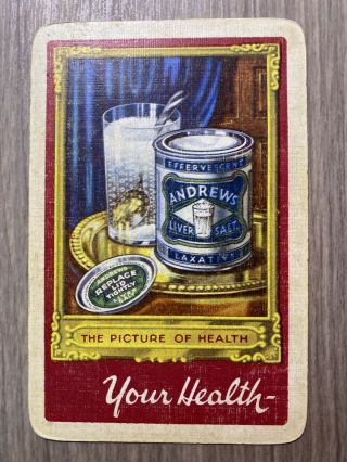 Andrews Liver Salt Single Swap Playing Card - Vintage