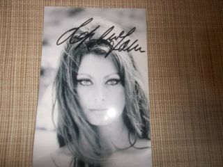 Sophia Loren,  Actress,  An Hand Signed 6 X 4 Photo